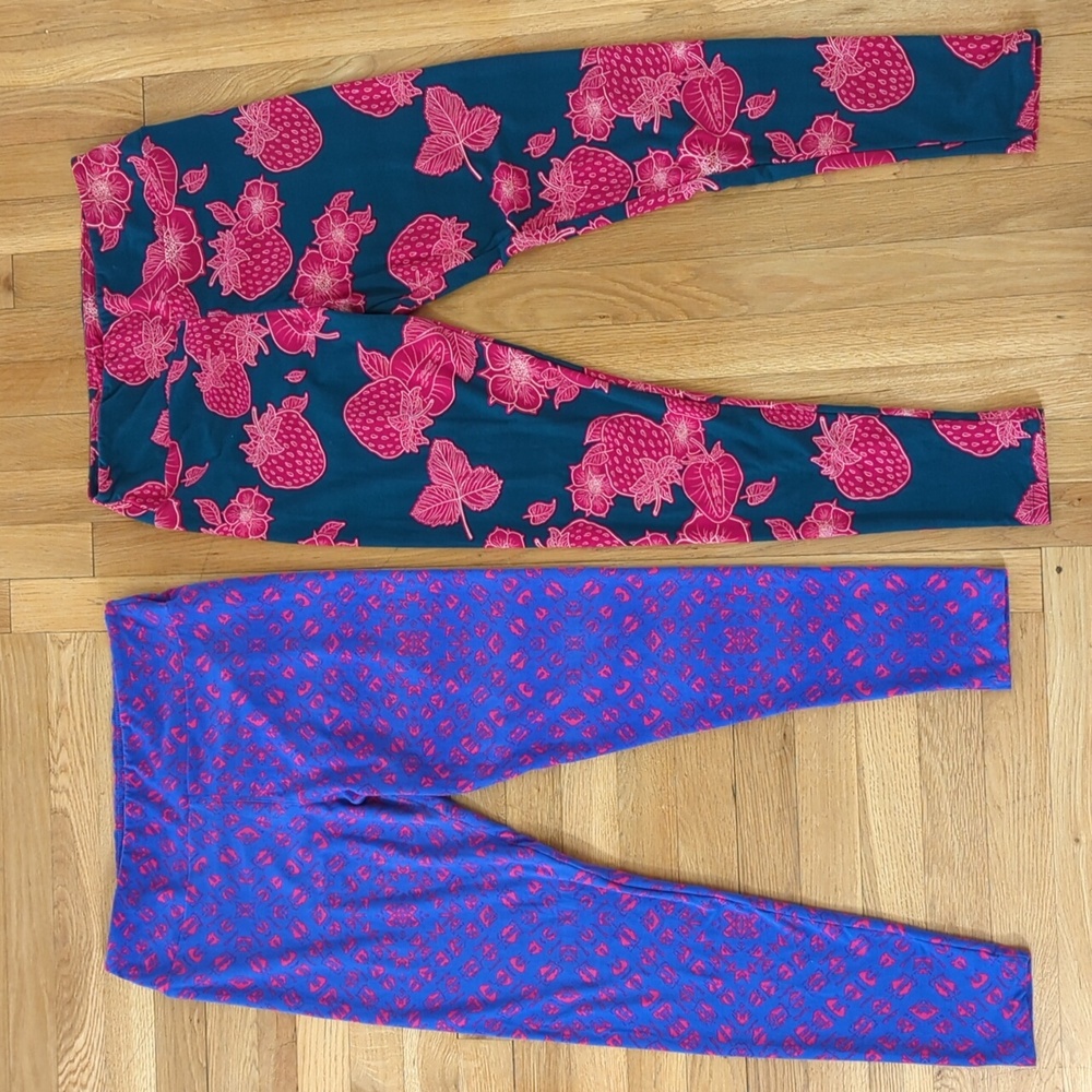 LuLaRoe Tall & Curvy Print Leggings Bundle of Two Size L-XL / 12-18